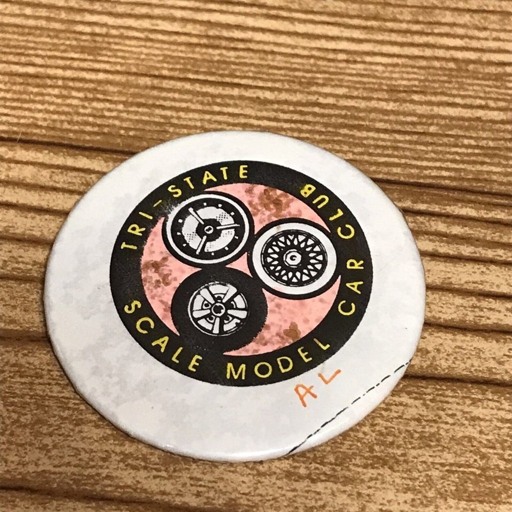 Vintage Tri-state Scale Model Car Club pin button
